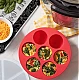 Set 2 Forme din silicon de briose pentru Airfryer cu 7 compartimente ROSII
