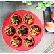 Set 2 Forme din silicon de briose pentru Airfryer cu 7 compartimente ROSII