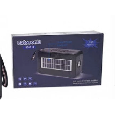 Boxa portabila cu incarcare solara SD P12 Boxa portabila cu incarcare solara SD P12