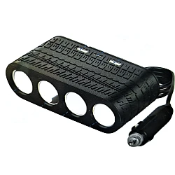 Priza auto 4 cai si USB 120W Olesson 1654