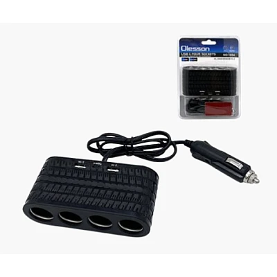 Priza auto 4 cai si USB 120W Olesson 1654 Priza auto 4 cai si USB 120W Olesson 1654