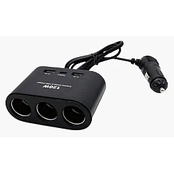Priza auto 3 cai si USB 120W Olesson 1653