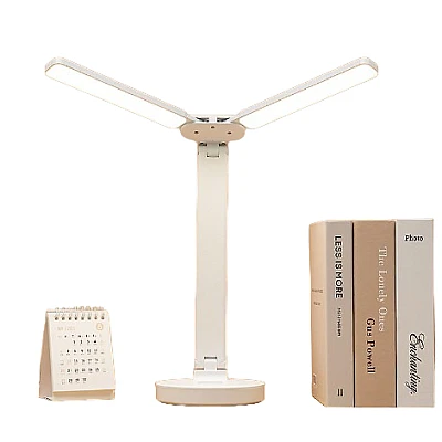 Lampa 1960 de birou LED cu usb, iluminare cu 2 capete Reglabile ALB Lampa 1960 de birou LED cu usb, iluminare cu 2 capete Reglabile ALB
