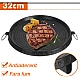 Tigaie rotunda pentru gratar Aorlis AO-78288 de 32cm strat antiaderent Tigaie rotunda pentru gratar Aorlis AO-78288 de 32cm strat antiaderent