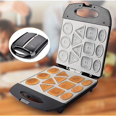 Aparat pentru copt biscuiti AORLIS AO 78242 cu Placi antiaderente Aparat pentru copt biscuiti AORLIS AO 78242 cu Placi antiaderente