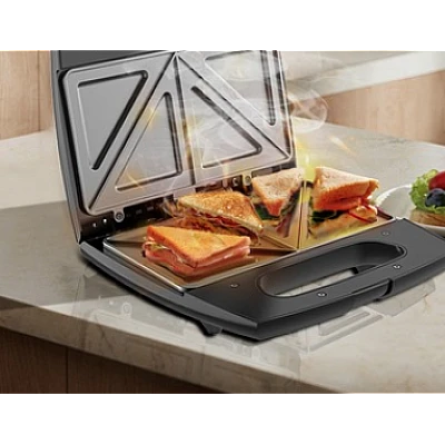 Sandwich Maker AORLIS 1400w AO 78243 cu forme de triunghi si patrat Sandwich Maker AORLIS 1400w AO 78243 cu forme de triunghi si patrat