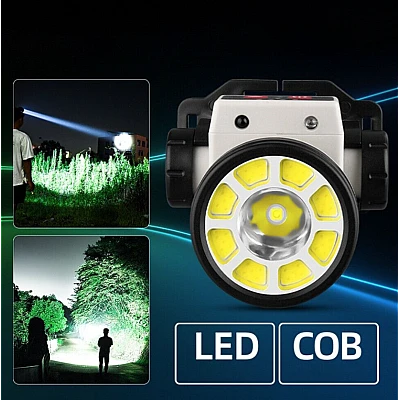 Lanterna puternica de cap LY 004 cu LED COB si senzor de miscare Lanterna puternica de cap LY 004 cu LED COB si senzor de miscare