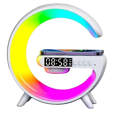 Boxa Mica bluetooth G63 cu Statie incarcare wireless si lampa RGB Boxa Mica bluetooth G63 cu Statie incarcare wireless si lampa RGB