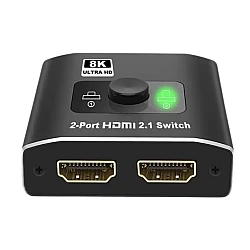 Splitter Switch HDMI cod QZ8Q2 8K cu 2 x HDMI 2.1 60/120 Hz la 1 x HDMI