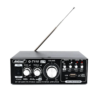 Amplificator Bass Profesional Andowl Q T110 Tip Statie cu Bluetooth Negru Amplificator Bass Profesional Andowl Q T110 Tip Statie cu Bluetooth Negru