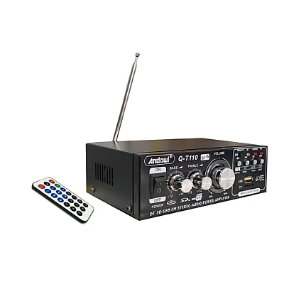 Amplificator Bass Profesional Andowl Q T110 Tip Statie cu Bluetooth Negru Amplificator Bass Profesional Andowl Q T110 Tip Statie cu Bluetooth Negru