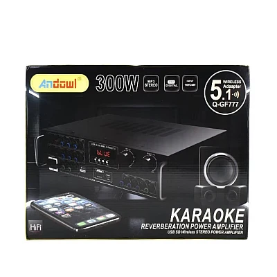 Amplificator sunet Q GF777 300 W cu Bluetooth si functie Karaoke Amplificator sunet Q GF777 300 W cu Bluetooth si functie Karaoke