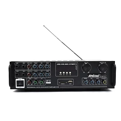 Amplificator sunet Q GF777 300 W cu Bluetooth si functie Karaoke Amplificator sunet Q GF777 300 W cu Bluetooth si functie Karaoke
