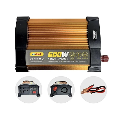 Invertor de tensiune auto KS500 putere 500W 12V 220V Invertor de tensiune auto KS500 putere 500W 12V 220V