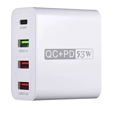 Adaptor priza WLX A6 cu 4 porturi USB Qualcomm 3.0 53W Adaptor priza WLX A6 cu 4 porturi USB Qualcomm 3.0 53W