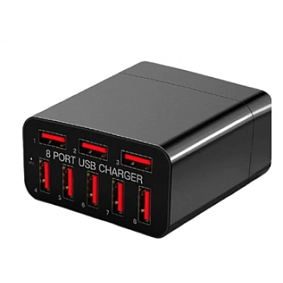 Adaptor priza X82 cu 8 porturi USB Qualcomm 3.0 40W Adaptor priza X82 cu 8 porturi USB Qualcomm 3.0 40W