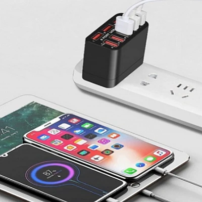 Adaptor priza X82 cu 8 porturi USB Qualcomm 3.0 40W Adaptor priza X82 cu 8 porturi USB Qualcomm 3.0 40W