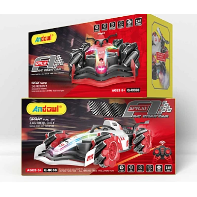 Masina de Jucarie cu Telecomanda F1 Din Plastic Andowl Q RC88 si spray abur Masina de Jucarie cu Telecomanda F1 Din Plastic Andowl Q RC88 si spray abur