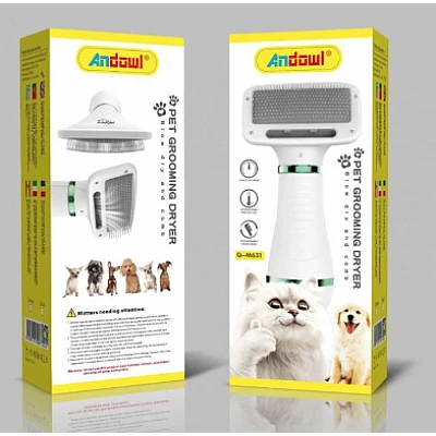 Perie cu feon 2 in 1 pentru animale Q M631 Perie cu feon 2 in 1 pentru animale Q M631