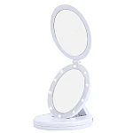 Oglinda cosmetica 2 in 1 Andowl Q MR80 pliabila led efect de lupa reincarcabila