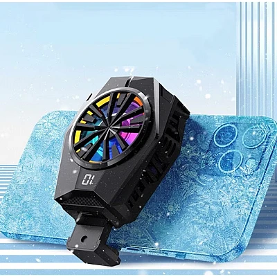 Cooler pentru Racire Telefon Universal Q CL8 Lumini RGB pentru Gaming Cooler pentru Racire Telefon Universal Q CL8 Lumini RGB pentru Gaming