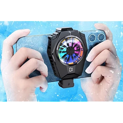 Cooler pentru Racire Telefon Universal Q CL8 Lumini RGB pentru Gaming Cooler pentru Racire Telefon Universal Q CL8 Lumini RGB pentru Gaming