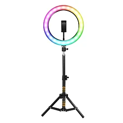 Lampa circulara profesionala LED Ring Light RGB Andowl Q MG34 diametru 26 cm