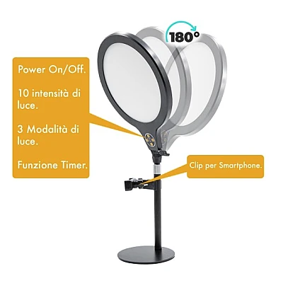 Lampa profesionala pentru Selfie Fotografie Video Q T136 Lampa profesionala pentru Selfie Fotografie Video Q T136