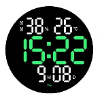 Ceas de perete electronic RD A329 afisaj VERDE temperatura umiditate data