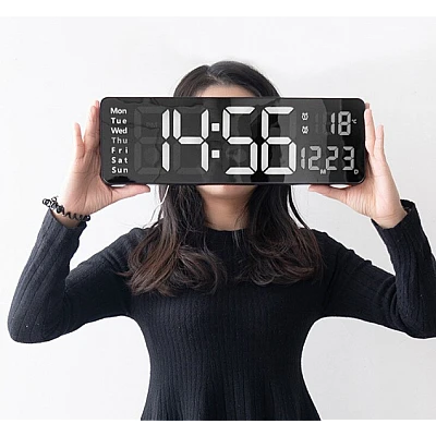 Ceas Digital de Perete RD AB6626 afisaj ALB Functie de Termometru Calendar Temporizator Alarma Dubla Ceas Digital de Perete RD AB6626 afisaj ALB Functie de Termometru Calendar Temporizator Alarma Dubla