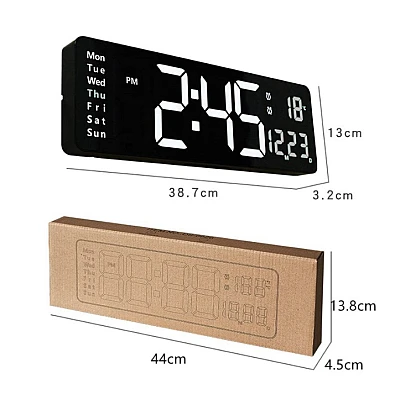 Ceas Digital de Perete RD AB6626 afisaj ALB Functie de Termometru Calendar Temporizator Alarma Dubla Ceas Digital de Perete RD AB6626 afisaj ALB Functie de Termometru Calendar Temporizator Alarma Dubla