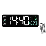 Ceas Digital de Perete RD AL6626 afisaj VERDE Functie de Termometru Calendar Temporizator Alarma Dubla