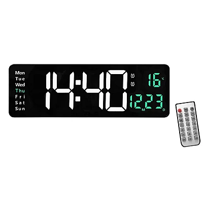 Ceas Digital de Perete RD AL6626 afisaj VERDE Functie de Termometru Calendar Temporizator Alarma Dubla Ceas Digital de Perete RD AL6626 afisaj VERDE Functie de Termometru Calendar Temporizator Alarma Dubla