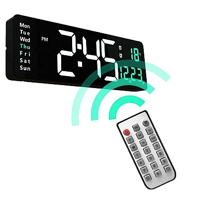 Ceas Digital de Perete RD AL6626 afisaj VERDE Functie de Termometru Calendar Temporizator Alarma Dubla Ceas Digital de Perete RD AL6626 afisaj VERDE Functie de Termometru Calendar Temporizator Alarma Dubla