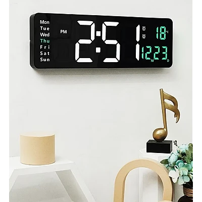 Ceas Digital de Perete RD AL6626 afisaj VERDE Functie de Termometru Calendar Temporizator Alarma Dubla Ceas Digital de Perete RD AL6626 afisaj VERDE Functie de Termometru Calendar Temporizator Alarma Dubla