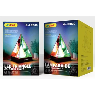 Lampa decorativa cu LED uri stil piramida Q LED30 Andowl Alimentare USB Lampa decorativa cu LED uri stil piramida Q LED30 Andowl Alimentare USB