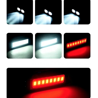 Lampa de Lucru LED + COB Andowl QD77 cu USB Magnet Agatatoare C Lampa de Lucru LED + COB Andowl QD77 cu USB Magnet Agatatoare C