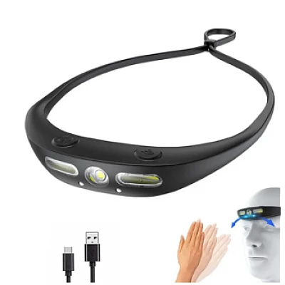 Lanterna Cap Frontala Andowl QTD160 Banda Flexibila LED XPG COB Senzor Lanterna Cap Frontala Andowl QTD160 Banda Flexibila LED XPG COB Senzor
