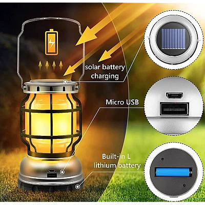 Felinar solar retro portabil Andowl Q LED1990 Felinar solar retro portabil Andowl Q LED1990