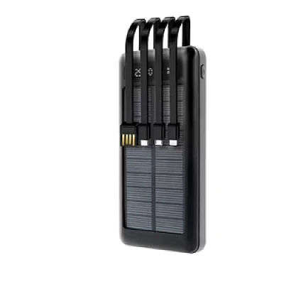 Baterie Externa Solara 12000 mAh Q CD281 Cabluri USB Type C MicroUSB si Lightning Incorporate Baterie Externa Solara 12000 mAh Q CD281 Cabluri USB Type C MicroUSB si Lightning Incorporate