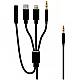Cablu Adaptor Auxiliar Audio Jack 3.5mm 4in1 Andowl QSX12 Cablu Adaptor Auxiliar Audio Jack 3.5mm 4in1 Andowl QSX12