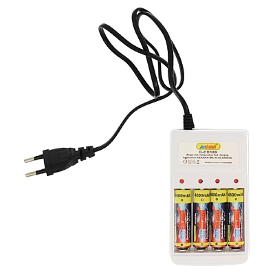 Incarcator baterii cu 4 sloturi Andowl Q CD100 Incarcator baterii cu 4 sloturi Andowl Q CD100