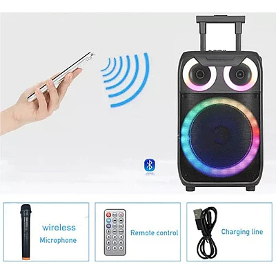 Boxa portabila troliu Andowl Q YX8000 iluminare RGB telecomanda microfon Boxa portabila troliu Andowl Q YX8000 iluminare RGB telecomanda microfon