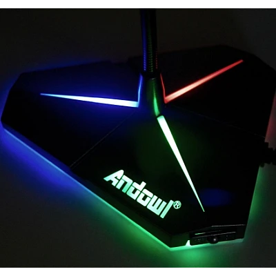 Microfon Gaming Omiredirectional Iluminat RGB Andowl QMC33 Microfon Gaming Omiredirectional Iluminat RGB Andowl QMC33