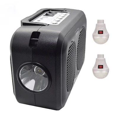 Sistem iluminare Q YX1793 LED 2 becuri USB MP3 BT Sistem iluminare Q YX1793 LED 2 becuri USB MP3 BT