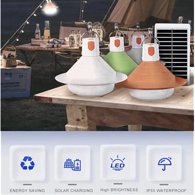 Set 2 lampi solare tip BEC pentru curte terasa camping Solar Charged UFO Set 2 lampi solare tip BEC pentru curte terasa camping Solar Charged UFO