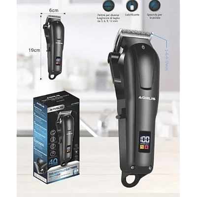 Masina de tuns profesionala cu acumulator AORLIS 50009 afisaj led 4 gratare Masina de tuns profesionala cu acumulator AORLIS 50009 afisaj led 4 gratare