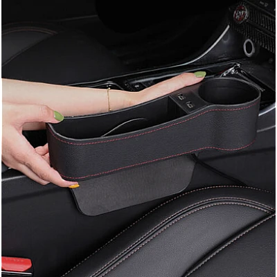 Organizator auto cu 2 porturi USB, suport de pahare Organizator auto cu 2 porturi USB, suport de pahare