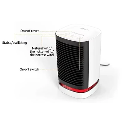 Mini Incalzitor electric portabil Q NF002 putere 950W alb Mini Incalzitor electric portabil Q NF002 putere 950W alb