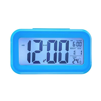 Ceas cu alarma electronic din Plastic Gri/Albastru Ceas cu alarma electronic din Plastic Gri/Albastru